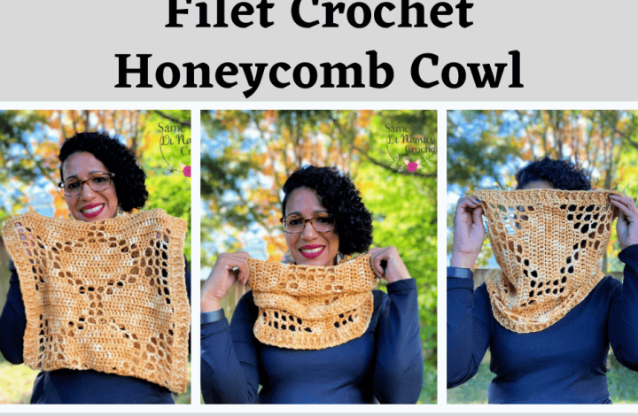 Filet Crochet Honeycomb Cowl Free Crochet Pattern