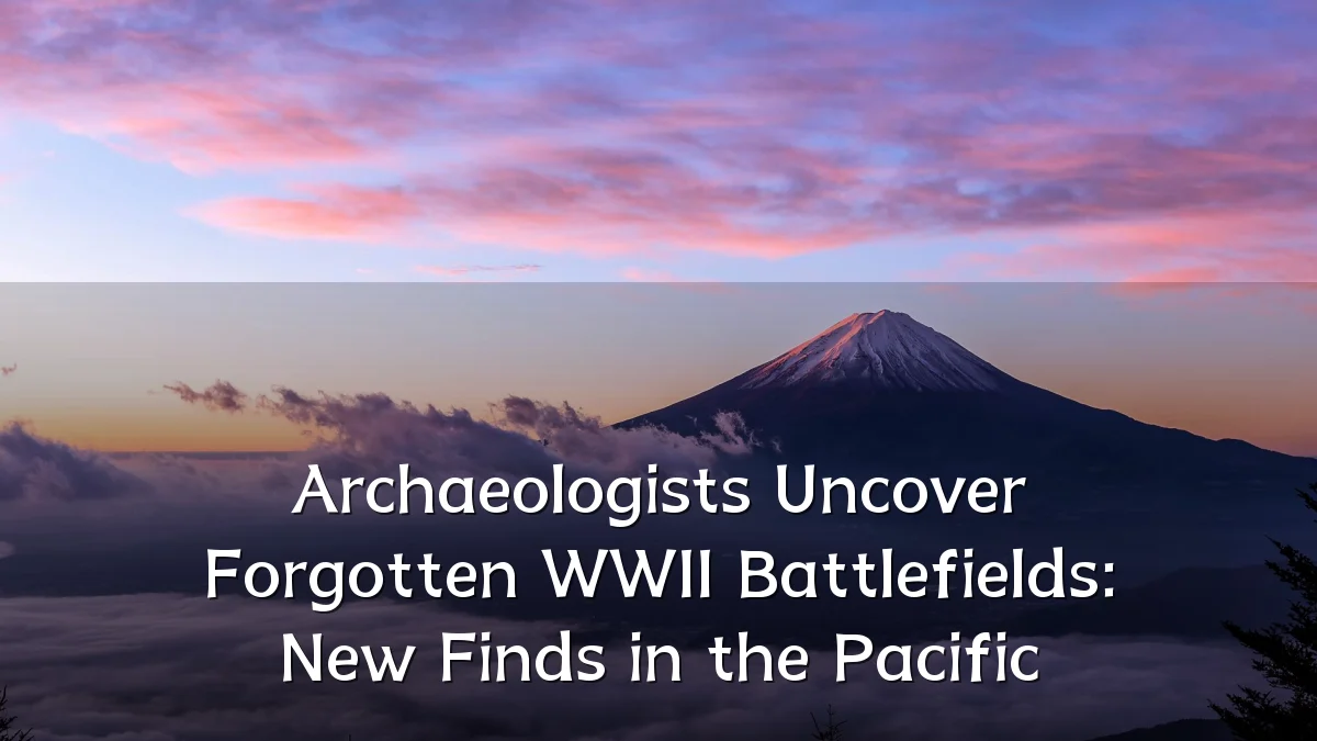 Archaeologists Uncover Forgotten WWII Battlefields: New Finds in the Pacific