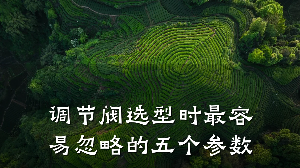 调节阀选型时最容易忽略的五个参数
